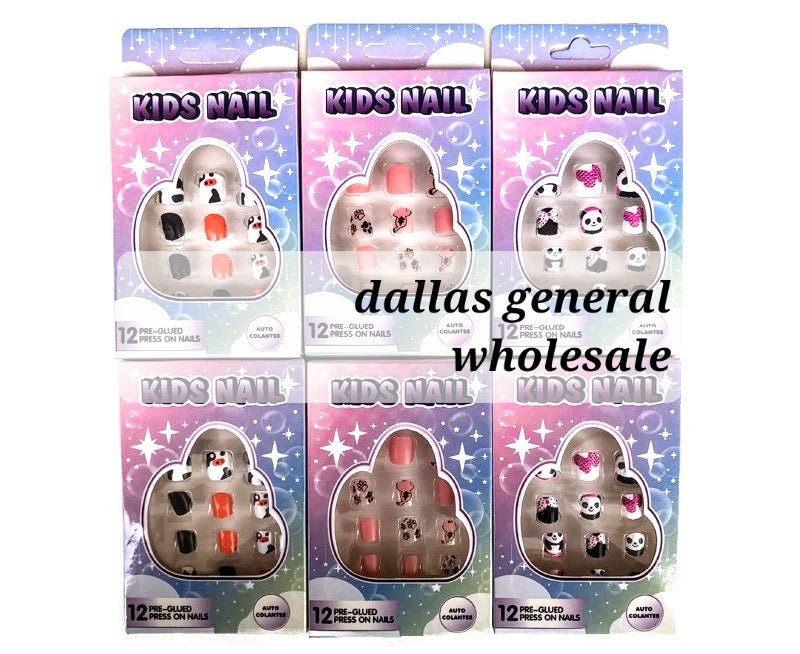 Little Girls Press On Fake Nails Set Wholesale