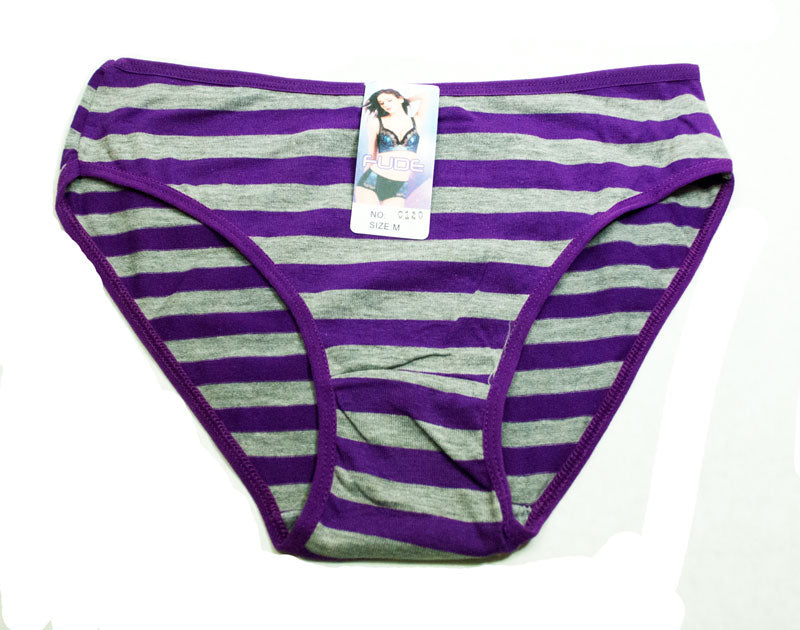 Women's Cotton Strip Underwear - Dallas General Wholesale