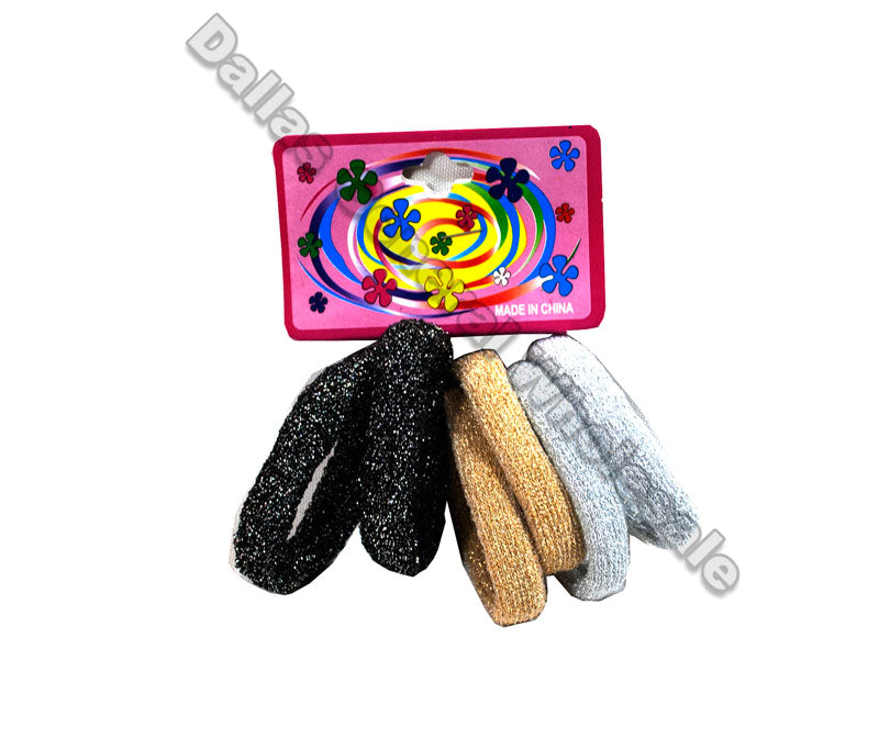 6 PC Assorted Color Elastic Hair Ties Wholesale - Dallas General Wholesale