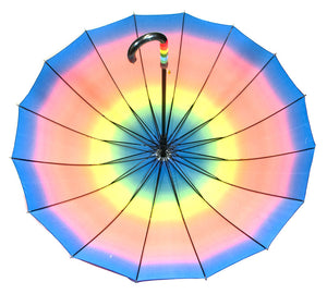 Rainbow Colored Adults Automatic Umbrellas - Dallas General Wholesale