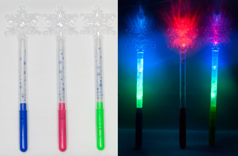 Flashing Light Up Snowflake Wand - Dallas General Wholesale