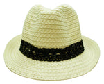 Pastel Color Straw Fedora Hat - Dallas General Wholesale