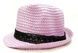 Pastel Color Straw Fedora Hat - Dallas General Wholesale