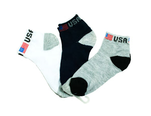 Boy's USA Ankle Socks Wholesale - Dallas General Wholesale