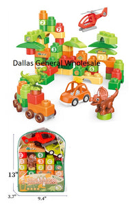 49PC Dino Theme Building Blocks Toy Set Wholesale