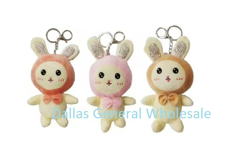 Cute Plushy Bling Bling Bunny Keychains Wholesale