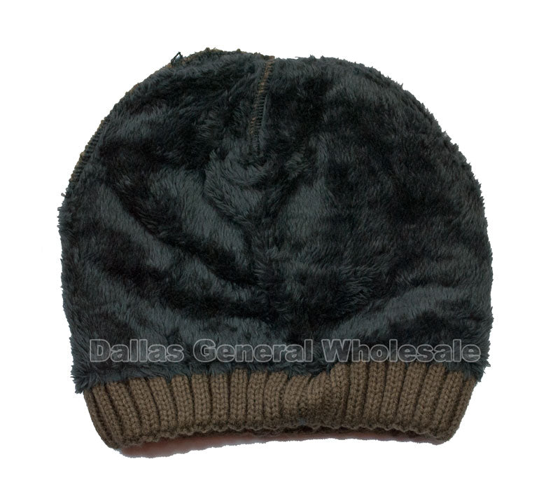 Warm Fur Lining Knit Beanies Hats Wholesale - Dallas General Wholesale