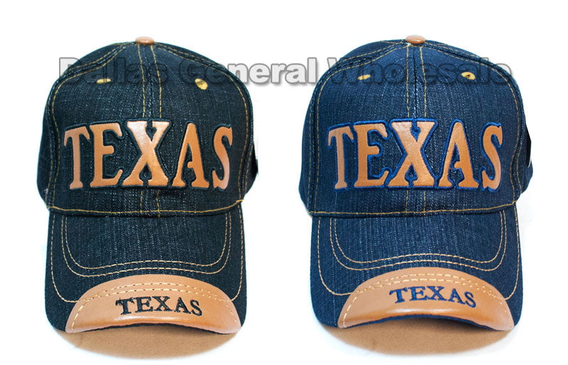 Adults Casual Texas Denim Caps Wholesale - Dallas General Wholesale