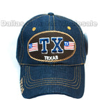 "Texas" Adults Casual Denim Caps Wholesale - Dallas General Wholesale