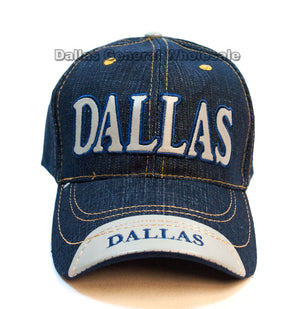"DALLAS" Adults Casual Denim Caps Wholesale - Dallas General Wholesale