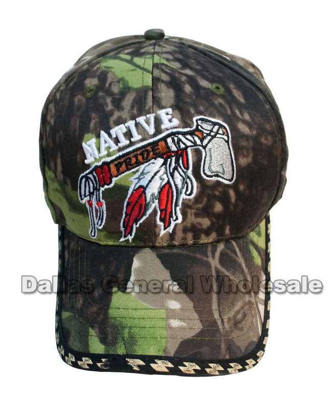 "Native Pride" Camouflage Casual Caps Wholesale - Dallas General Wholesale