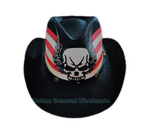 Fashion Skull Cowboy Straw Hats Wholesale