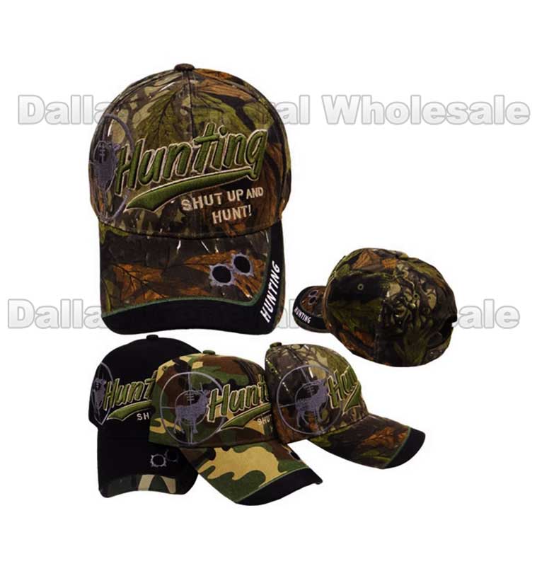 "Shut Up and Hunt" Camouflage Caps Wholesale - Dallas General Wholesale