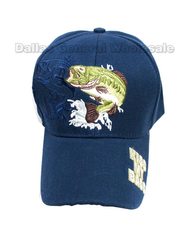 "Kiss My Bass" Casual Caps Wholesale