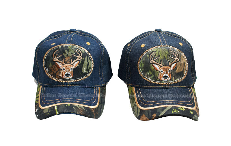 "Deer Hunting" Casual Denim Caps Wholesale - Dallas General Wholesale