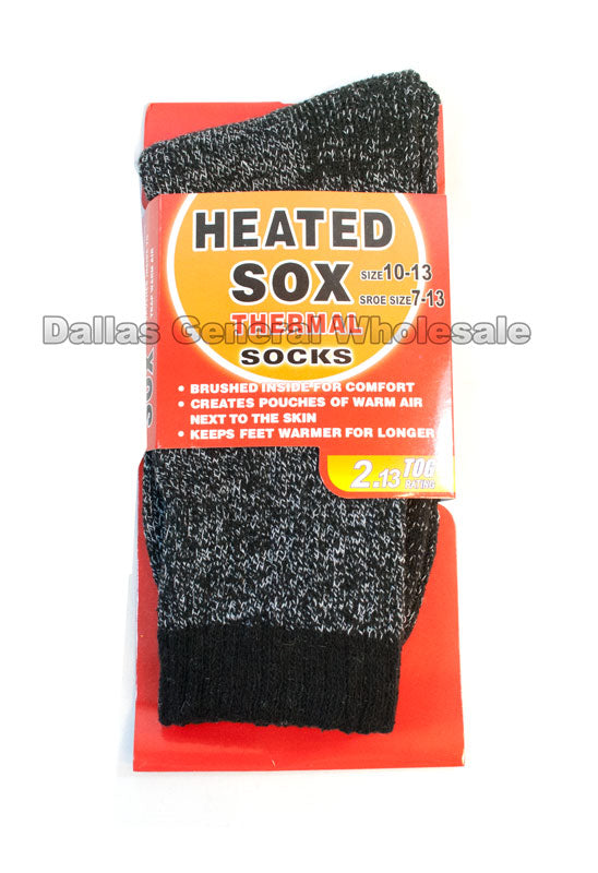 Men Thermal Heated Crew Socks Wholesale - Dallas General Wholesale