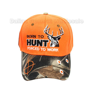 Born To Hunt Forced To Work Casual Caps Wholesale