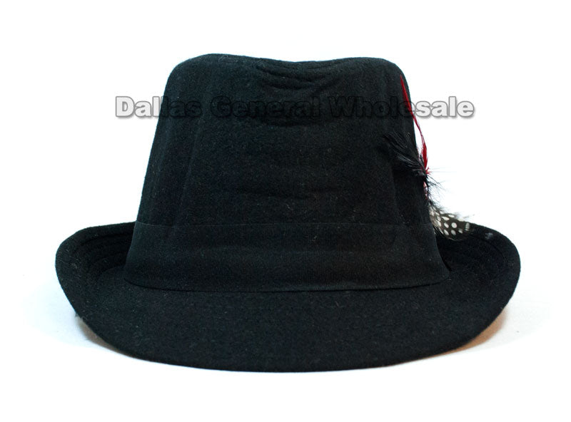 Wool Fedora Hats with Feather Wholesale Wool Fedora Hats with Feather Wholesale