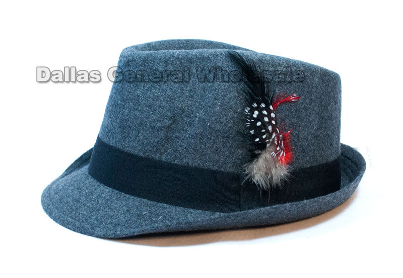 Wool Fedora Hats with Feather Wholesale Wool Fedora Hats with Feather Wholesale