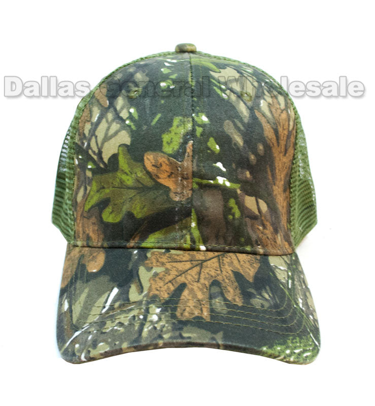 Forest Camouflage Mesh Ball Caps Wholesale - Dallas General Wholesale