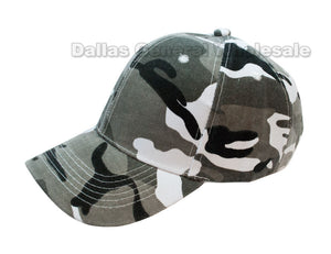 Black & White Camouflage Baseball Caps Wholesale - Dallas General Wholesale