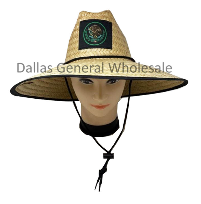 Adults Mexico Eagle Design Straw Hats Wholesale