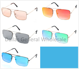 Colored Lenses Metal Frame Sunglasses Wholesale