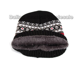 Men Fur Lining Knit Beanies Caps Wholesale