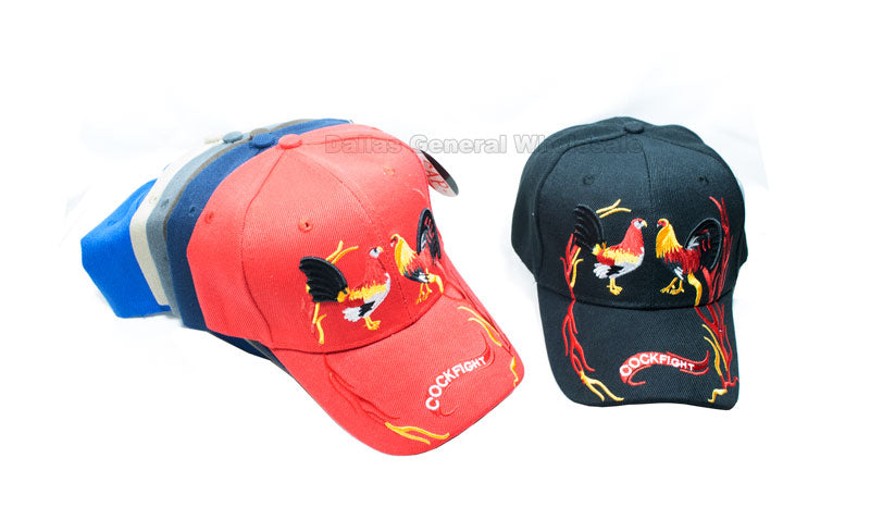 "Cock Fight"Casual Baseball Caps Wholesale - Dallas General Wholesale
