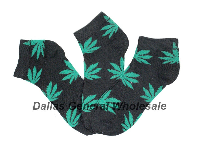 Casual Low Cut Marijuana Ankle Socks Wholesale