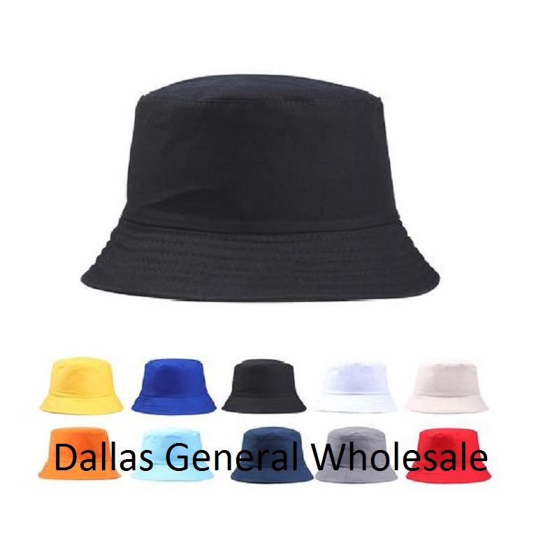 Adults Solid Color Bucket Hats Wholesale