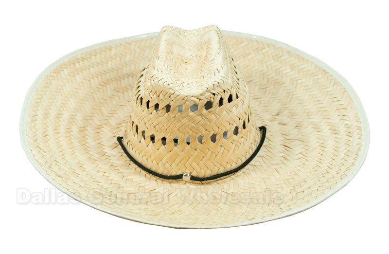 Foldable Vented Sombrero Straw Hats Wholesale