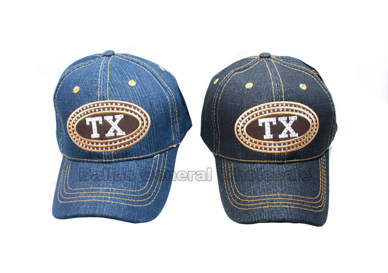 "TX" Adults Casual Denim Caps Wholesale - Dallas General Wholesale