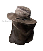 Solid Color Vented Bucket Hats with Flap Neck Cover