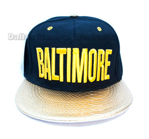 "Baltimore" Flat Bill Snap Back Caps Wholesale - Dallas General Wholesale
