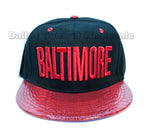 "Baltimore" Flat Bill Snap Back Caps Wholesale - Dallas General Wholesale