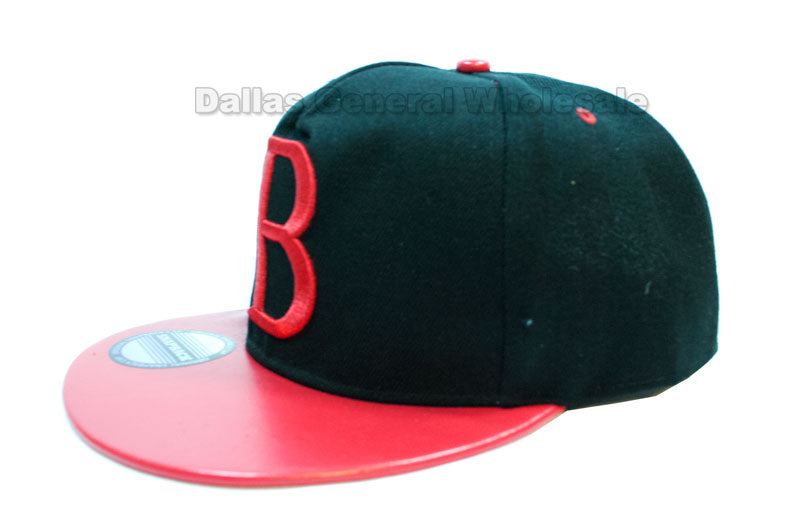 Initial B Flat Bill Snap Back Caps Wholesale - Dallas General Wholesale