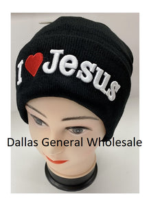 I Love Jesus Winter Beanies Hats Wholesale