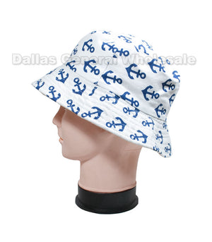 Adults Anchor Bucket Hats Wholesale