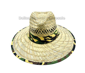 Adults Summer Camouflage Straw Hats Wholesale