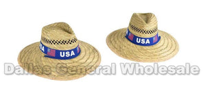 Adults Summer USA Straw Hats Wholesale