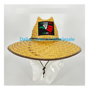 Adults Mexico Eagle Patch Straw Hats Wholesale