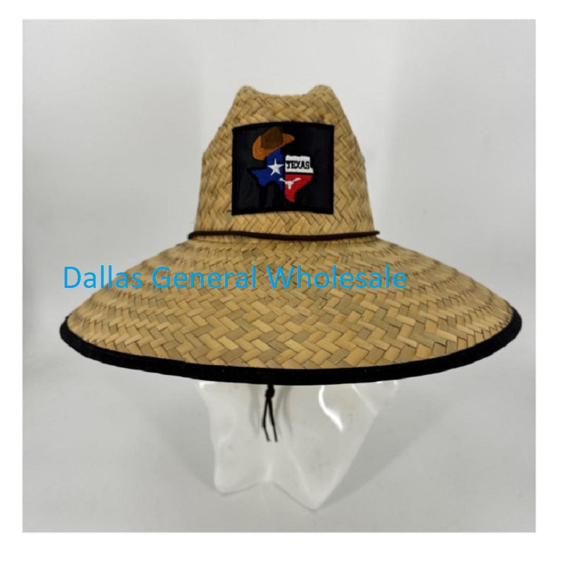 Men Texas Map Patch Straw Hats Wholesale