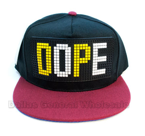 "DOPE" Trendy Snap Back Flat Bill Caps Wholesale - Dallas General Wholesale