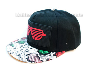 "Sunshades" Trendy Snap Back Flat Bill Caps Wholesale - Dallas General Wholesale