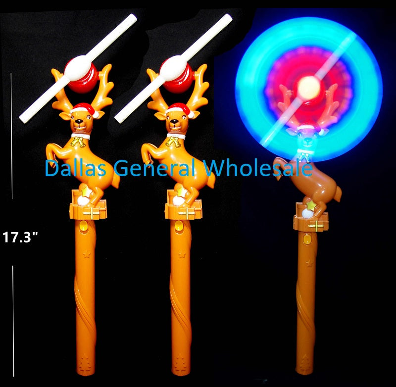 Carnival Light Up Toy Reindeer Windmill Wands Wholesale