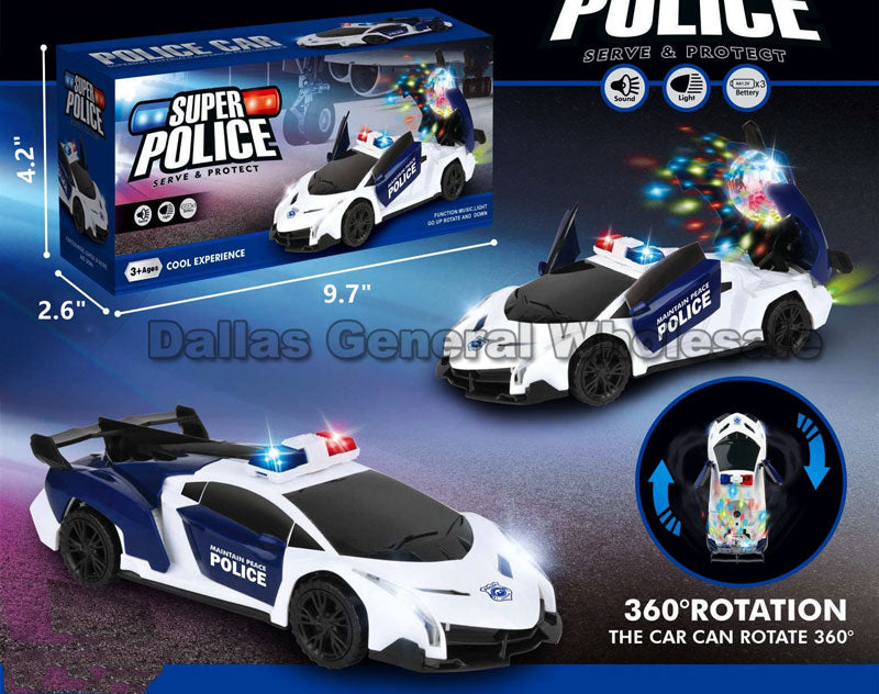 Electronic Spinning Police Cars Wholesale