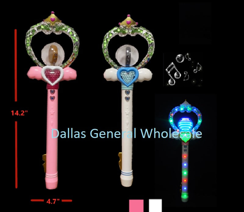 Carnival Glowing Fairy Musical Heart Wands Wholesale