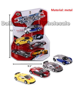 4 PC Toy Metal Friction Cars Play Set Wholesale