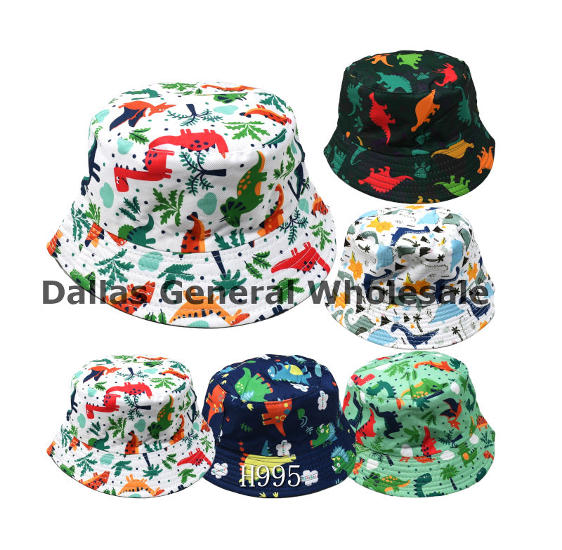 Little Boys Dinosaur Bucket Hats Wholesale